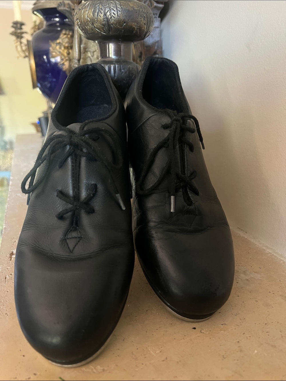 Bloch Dance Tap Black Leather Lace-Up Shoes for Women 100% leather